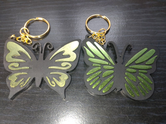 Set of 2 Butterfly Keyrings